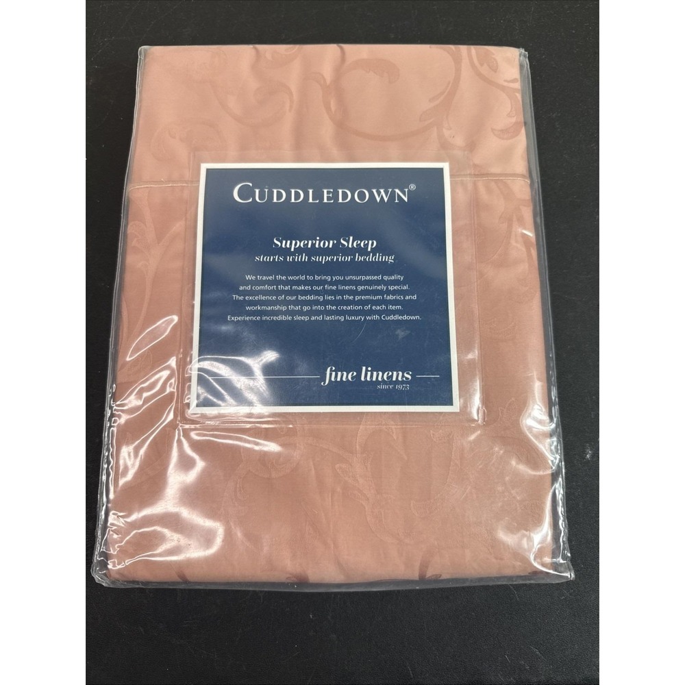 Cuddledown Queen Flat Sheet 400 TC Sateen Jacquard Terracotta‎ NIP
